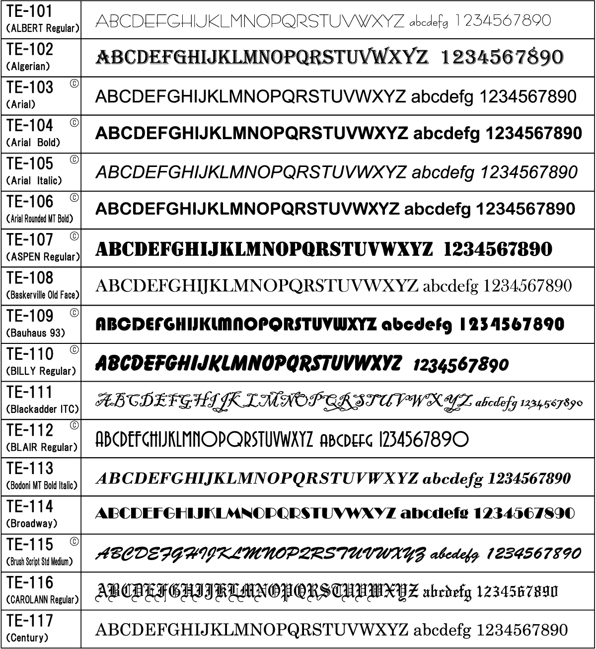 プリント書体一覧TE1.gif