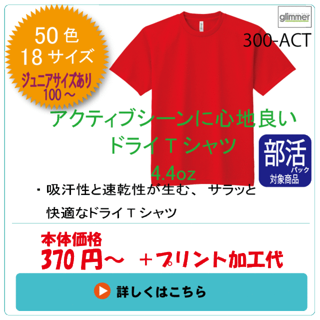 オリジナルtシャツ　ドライ300ACT